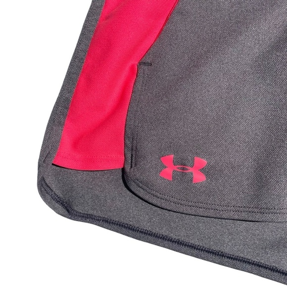 Under Armour athletic shorts play up running workout gray hot pink women medium - Picture 2 of 6